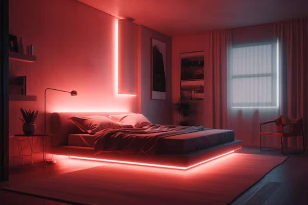 baddie aesthetic rooms with led lights